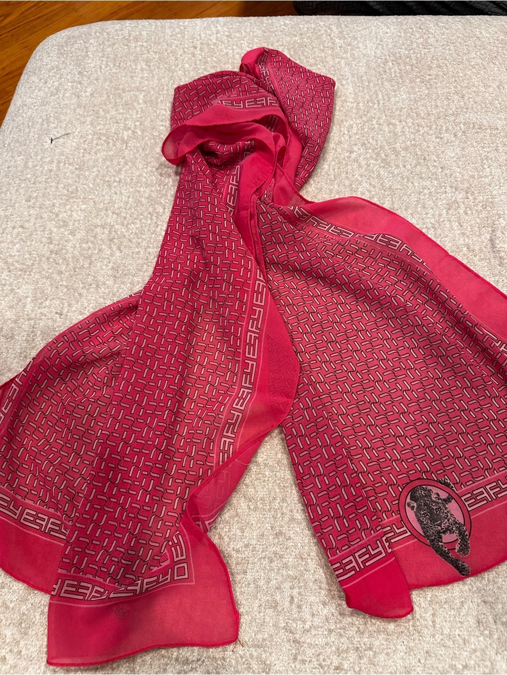 Lux Lightweight pink Patterned Women's Scarf